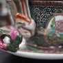 Japanese Kutani / Satsuma-Style Lidded Bowl with Tray Image 4