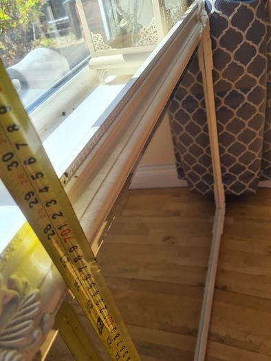Long cream mirror