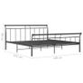 Bed Frame Black Metal 180x200 cm Image 6