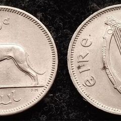 [#2117] - Ireland 1968 | 6 Pence | Wolfhound | KM.13a | UNC