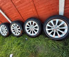 Alloys A6 A4 ETC 5x112 225/55/17 all 4x good Tyres