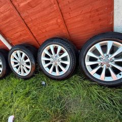 Alloys A6 A4 ETC 5x112 225/55/17 all 4x good Tyres
