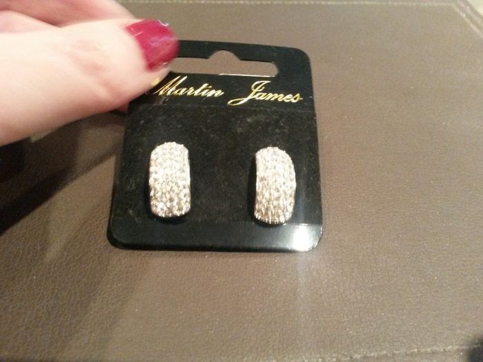Selection of diamante bracelets, earrings and necklace