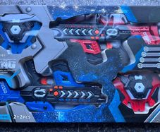 Laser guns with sounds and lights