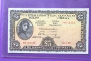 Irish five pound lavery note