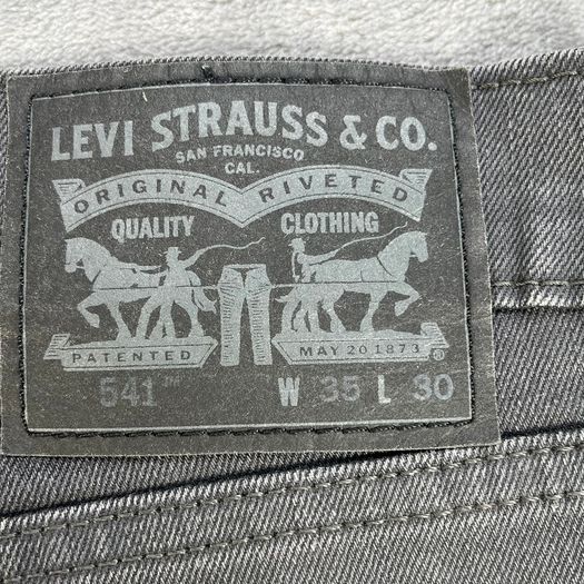 LEVIS 541 Jeans Mens Dark Grey Athletic Tapered Stone Wash W36 L28