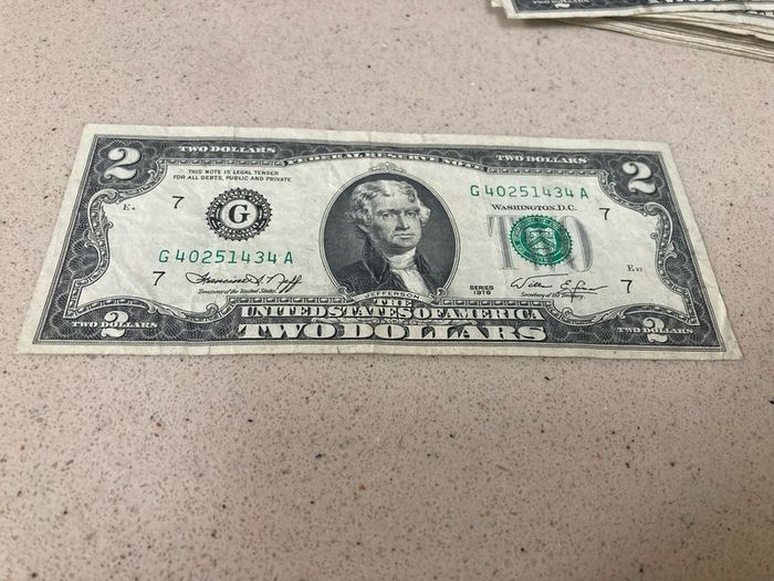USA 1976 2 Dollars Banknotes
