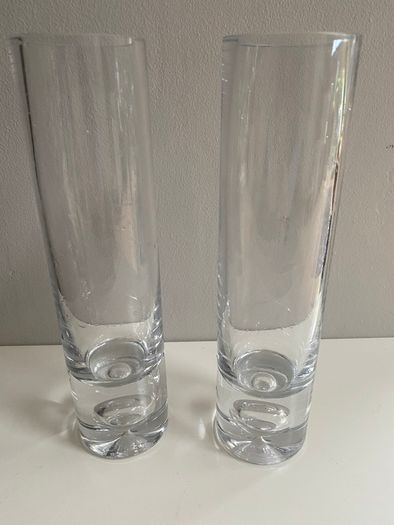 hand blown Scandinavian style bubble glass vases