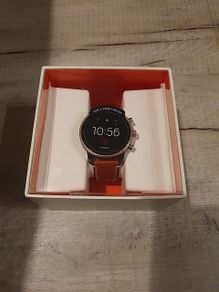 Fossil watch FTW4016 Men's Gen 4 Explorist HR Silicone Touchscreen Smartwatch ,Brown