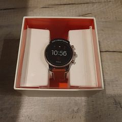 Fossil watch FTW4016 Men's Gen 4 Explorist HR Silicone Touchscreen Smartwatch ,Brown