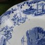 Large Antique Delft Pottery Platter,  Vintage Serving Plate in Blue and White,  Collectable China and Ceramics 16" x 11,5" Image 5