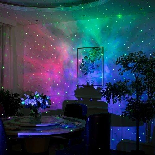 Bluetooth speaker with LED Projection Lamp Galaxy Star Projector Night Light Lamp Ocean Starry Nebula/ Laser Star/ Moon Projection, USB Charging, for Wedding, Party, Kids Room, Birthday