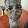 Antique Carved Solid Stone Bust Sculpture ...Signed on Base. Image 5