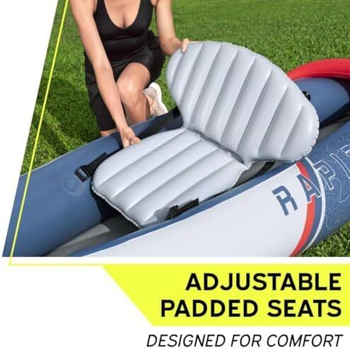 Bestway Hydro-Force Rapid X1 Inflatable Kayak, Inflatable 1 Person Kayak Set with Hand Pump and Carry Bag