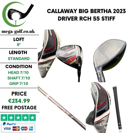 Callaway Big Bertha 2023 Driver / 9 Degree / RCH 55 Stiff