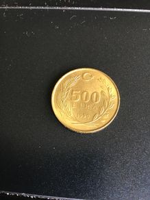 1990 Turkey coin 500 Lira