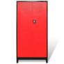 Tool Cabinet with 2 Doors Steel 90x40x180 cm Black and Red Image 10