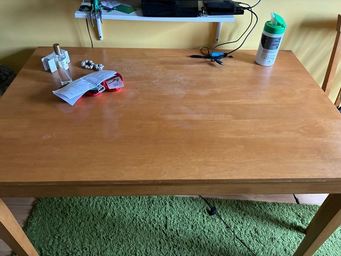 wooden dining table