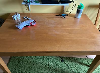 wooden dining table