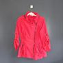 French Connection Red Asymmetrical Zip Hooded Jacket  EU 38 UK 10) Image 5