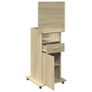 Lectern Table with Wheels And Drawer Image 5