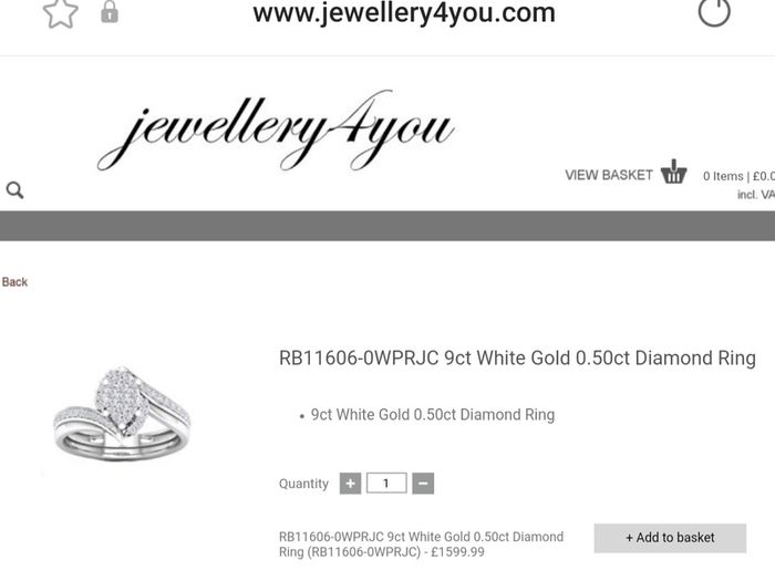 Adara 9ct White Gold 0.50ct Marquise Diamond Ring