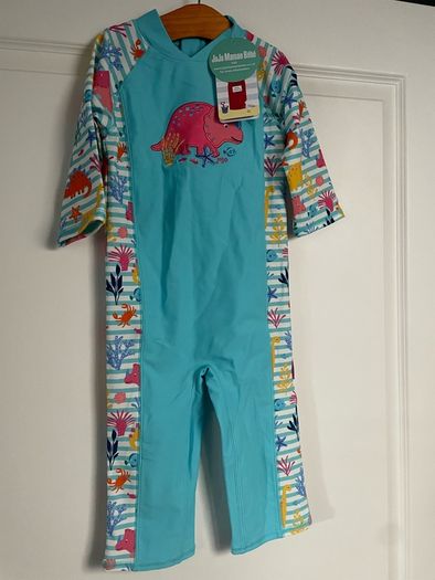 sun protection one piece rash vest swimsuit sunsuit beachwear girls 4-5 y Jojo Maman Bebe BNWT