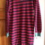 Marks and Spencer Indigo girls multi stripe long sleeve jumper dress age 6/7yrs Image 2