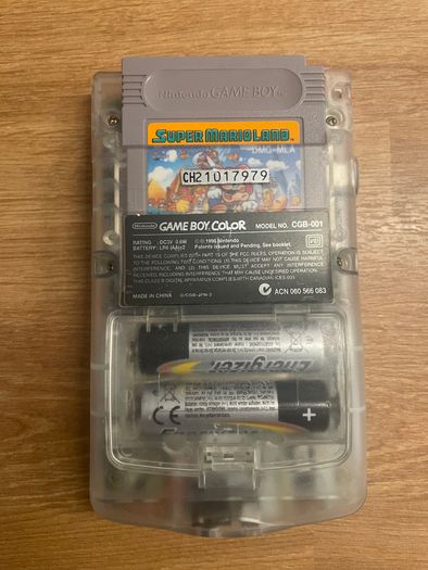 Perfect Xmas Gift Nintendo Gameboy Color Clear CGB-001 + Super Mario Land + Dr. Mario + Yakuman