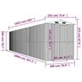 Garden Shed Anthracite 192x1021x223 cm Galvanised Steel Image 6