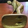 three vintage heavy brass item's, 2nd golfer added Image 6
