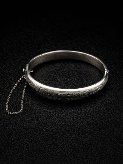 Vintage 925 Sterling Silver 1974 Birmingham Bangle