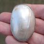 Early Twentieth Century Sterling Silver Mother Of Pearl Brooch Image 2