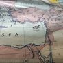 2 large vintage maps Europe and world exploration wall art Image 5