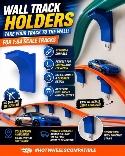 Wall Track Holders for 1/64 Scale Tracks - Pack of 8