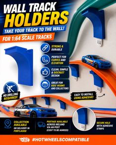 Wall Track Holders for 1/64 Scale Tracks - Pack of 8