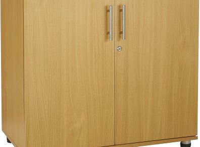Storage Cabinet 2 Door with Adjustable Shelf, 75cm Tall Office Storage Cupboard, Lockable Cupboard for Home and Office, Sideboard for Study