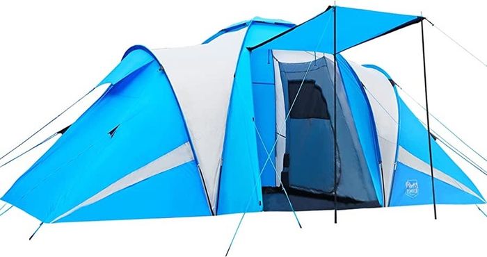 Camping Tunnel Tent 4-6 Man Large Family Tent With 2 Bedroom 4 Person Tent 3000mm Waterproof With Living Area 6 Man Tents for Camping Outdoor Hiking UV Protection with Carry Bag (FREE POSTAGE)