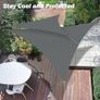 MULTIPLE SIZES/COLOURS AVAILABLE Sun Shade Sail Waterproof Outdoor Garden Patio Party Sunscreen Awning 2x2x2m Triangle Canopy 98% UV Block with Free Rope, Grey Image 6