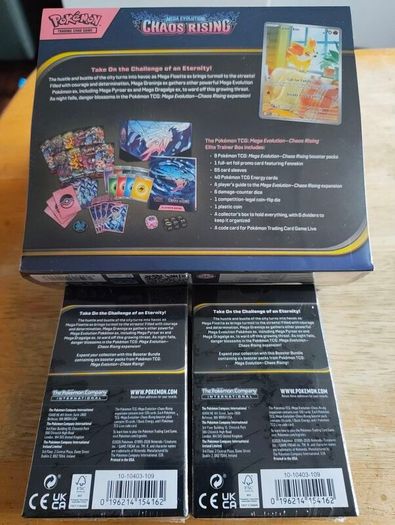 Pokemon Tcg Mega Evolution Chaos Rising Etb Plus X2 Booster Bundle Boxes Sealed