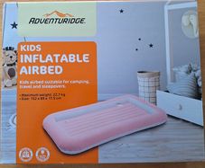 Adventureridge Kids Pale Pink and White Inflatable Airbed