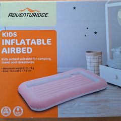 Adventureridge Kids Pale Pink and White Inflatable Airbed