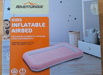 Adventureridge Kids Pale Pink and White Inflatable Airbed