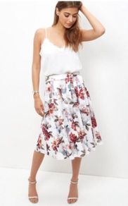Brand New Skater Style Floral Skirt: Size 10