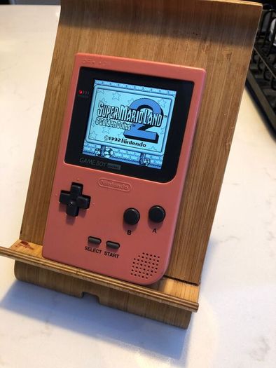 Nintendo Heaven - IPS Display and Audio Amp Modded Original Nintendo Gameboy Pocket - In lovely original Pink Shell - optional flash cart - #393