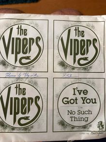 The Vipers vinyl single   Irish pressing