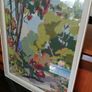 Vintage Framed Handmade Needlepoint Tapestry Woodland Scene Image 5