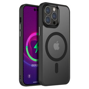 For Apple iPhone 16 Pro Max Skin-Feel Magnetic Magsafe Case Black