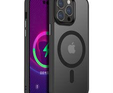 For Apple iPhone 16 Skin-Feel Magnetic Magsafe Case Black