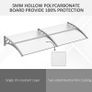 Door Canopy Awning Outdoor Window Rain Shelter Cover for Front/Back Door Porch Clear 196 x 75cm Image 4